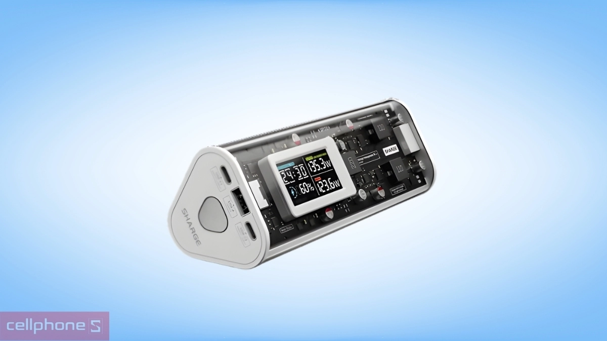 Pin dự phòng Sharge SharGeek 170 2C1A 24000mAh 170W màn hình số + chống nước