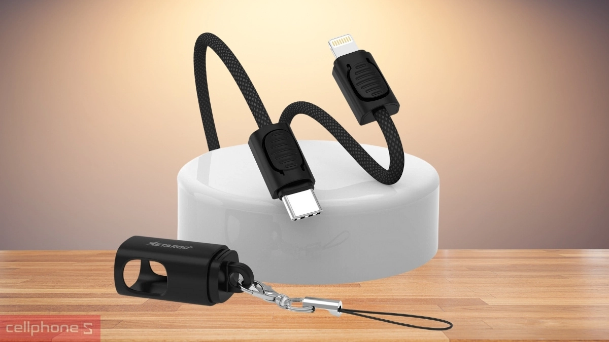 Cáp USB-C to lightning Stargo R1 30W 0.2m - Tốc độ sạc nhanh, kết nối mượt mà