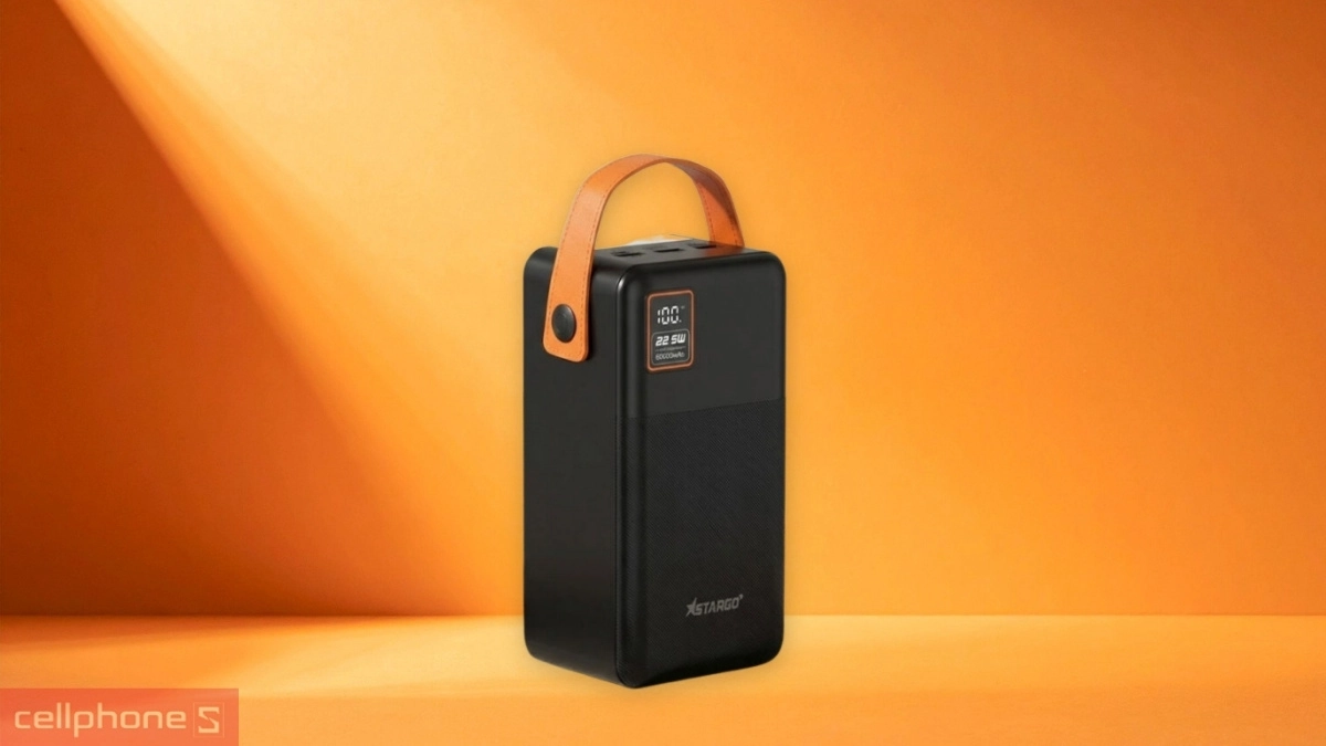 Pin dự phòng StarGO Power 60000mAh 22.5W nhiều cổng có đèn – Giải pháp năng lượng bền bỉ 