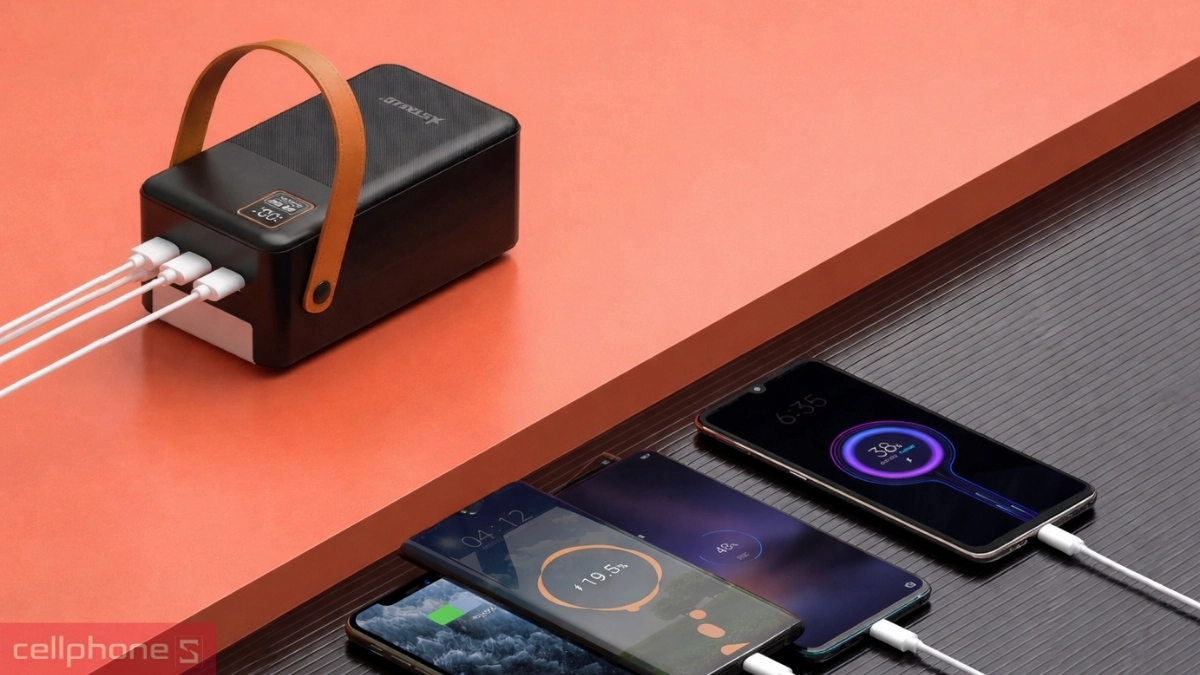 Nhiều cổng sạc, hỗ trợ sạc nhanh 22.5W + PD20W