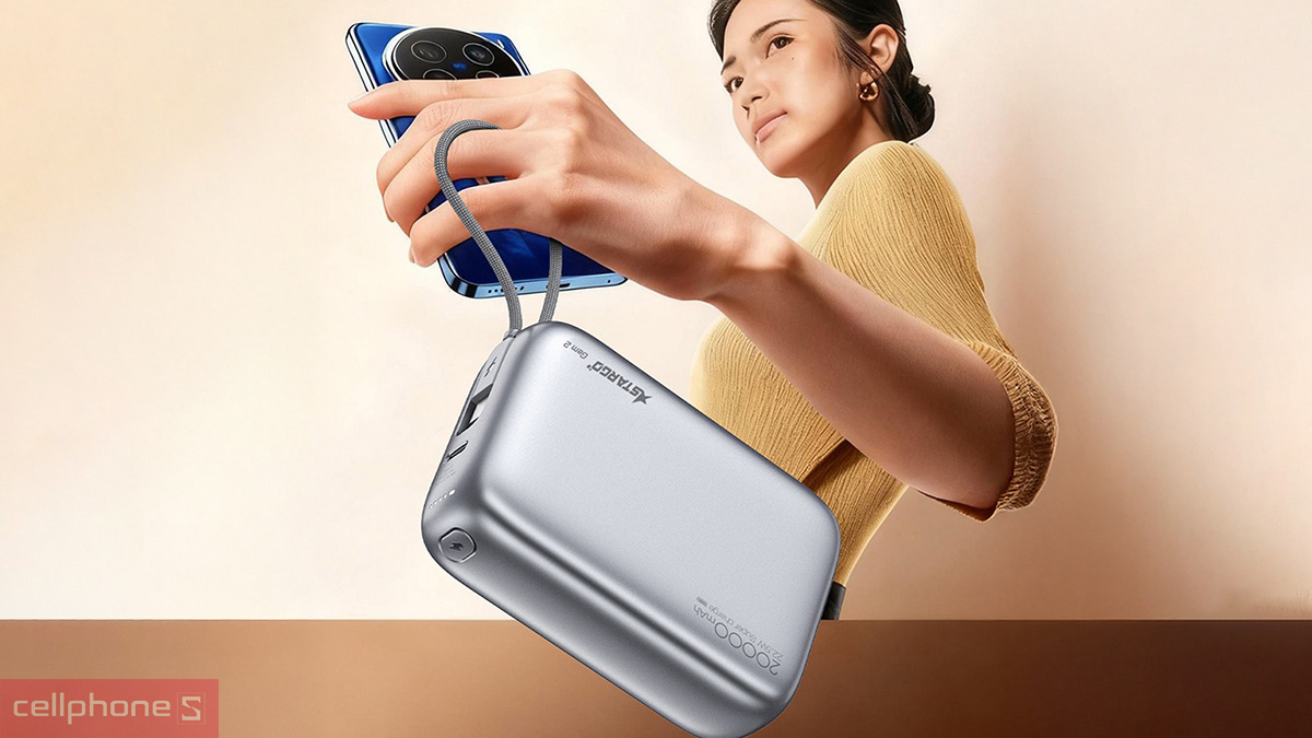 Công suất Pin sạc dự phòng StarGO Gem 2 20000mAh 22.5W cáp C