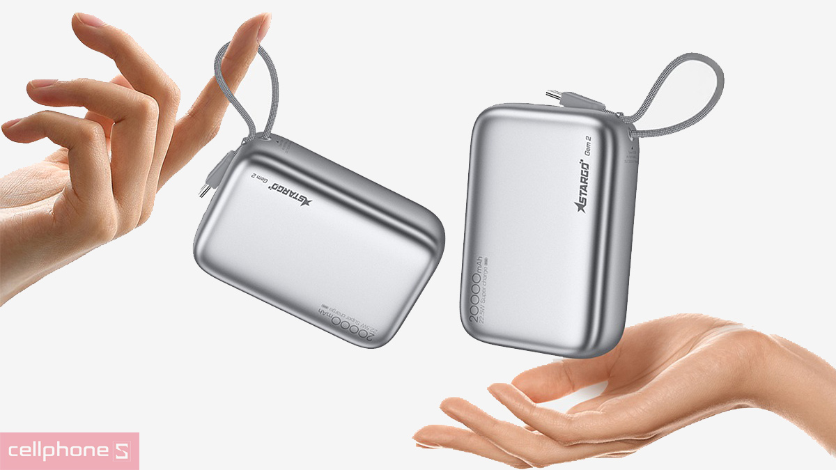 Sạc nhanh chóng, tích hợp cáp Type-C tiện lợi