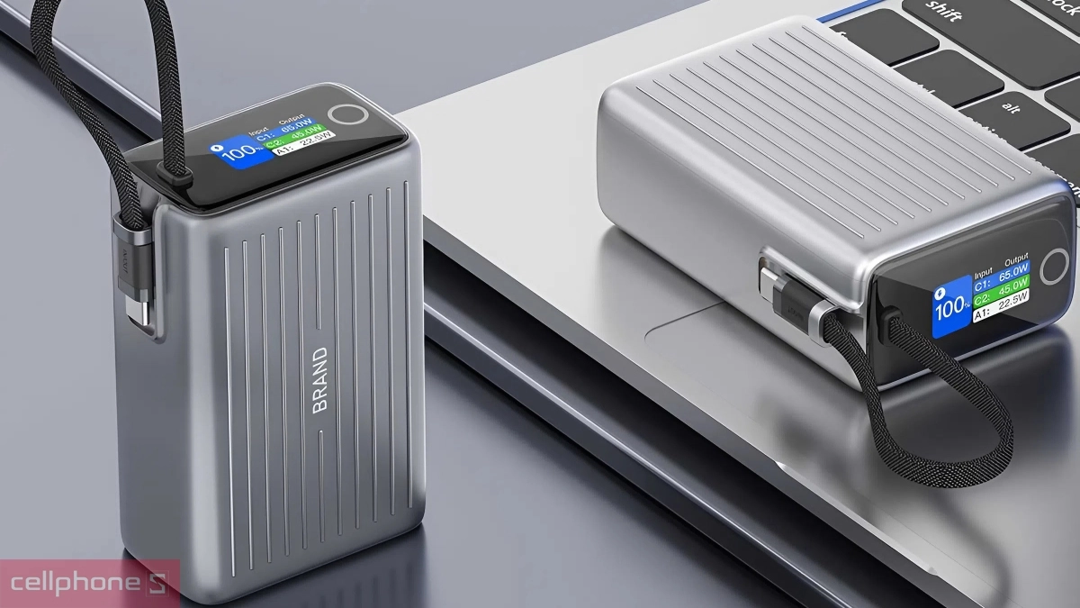 Pin sạc dự phòng Stargo Hypercharge 25000mAh 100W hỗ trợ cổng USB-C và cáp Type-C