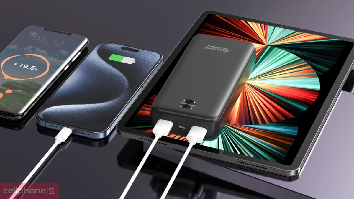 Pin sạc dự phòng StarGO STAR X2 Basic 20000mAh 10W có kích thước nhỏ gọn