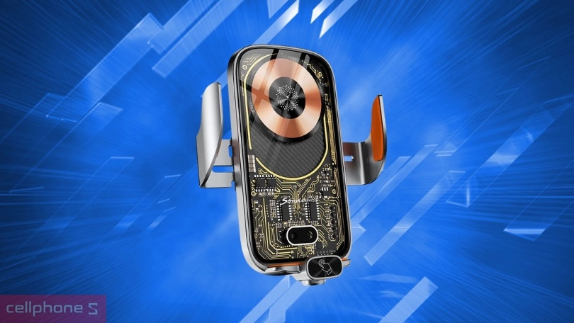 Sạc ô tô Trusmi không dây 15W kết hợp giá đỡ CC07