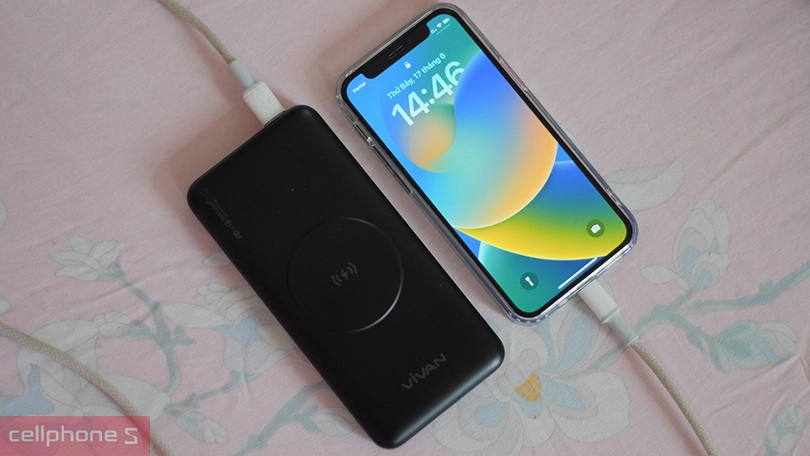Pin sạc dự phòng Vivan 15W 10.000 mah – Sạc nhanh không dây tiện lợi