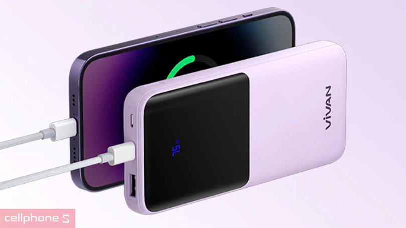 Thiết kế pin sạc dự phòng Vivan VBP-E10 10.000mAh 22.5W