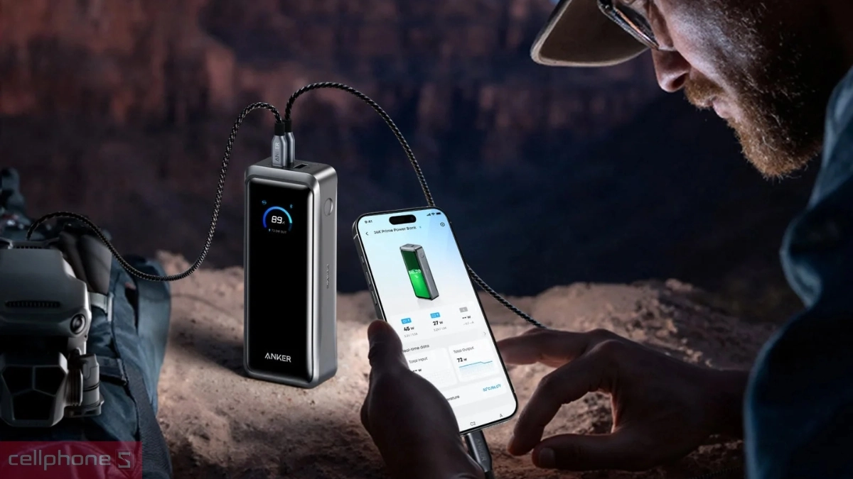 duy trì hoạt động cho thiết bị với sạc dự phòng