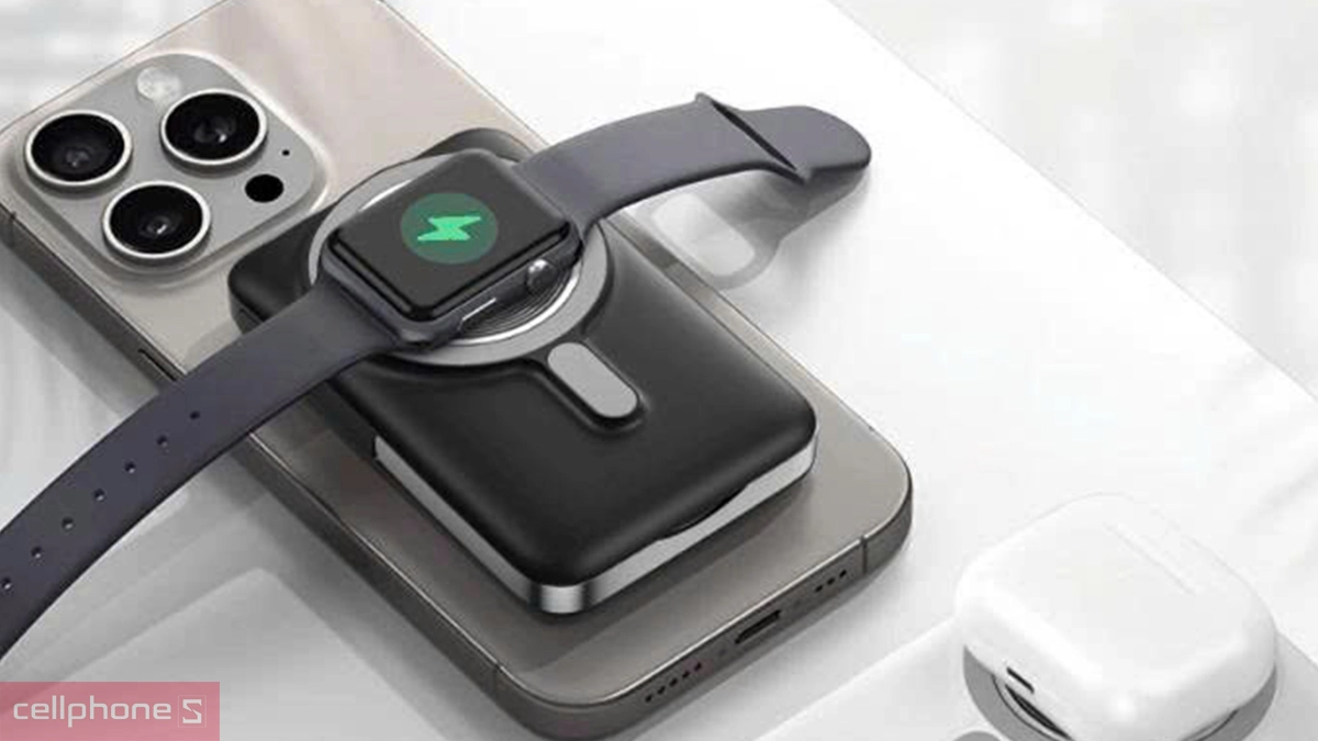 sạc dự phòng ko dây cho smartwatch