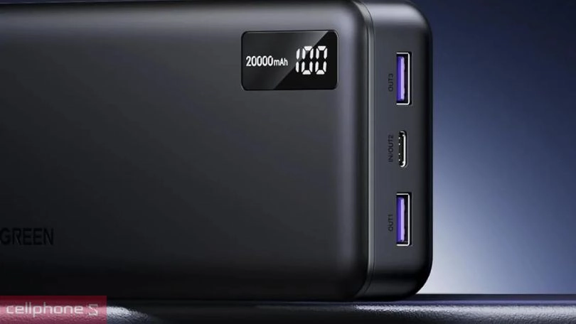 Số cổng sạc, tốc độ sạc của pin sạc dự phòng Ugreen 2 chiều PB312 25683 20000mAh 20W