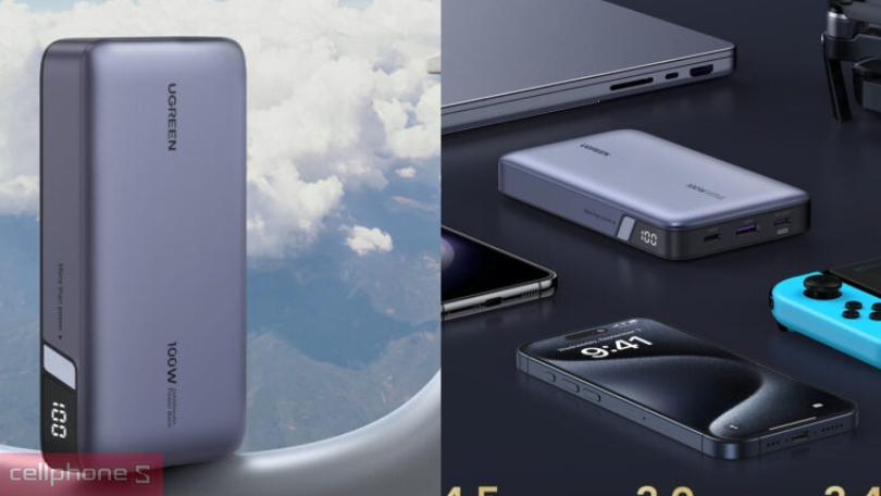 Dung lượng Ugreen Power Bank 20000 mAh 100W B720 25188