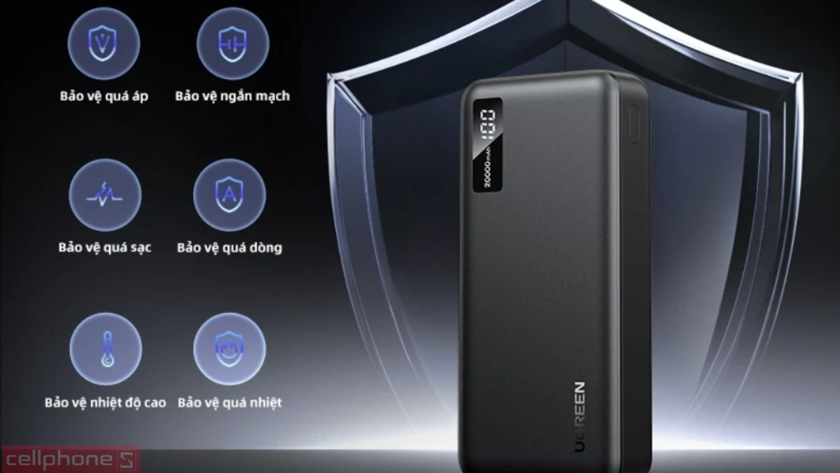 Sạc dự phòng Ugreen sạc nhanh hai chiều 20000mAh 20W PB312
