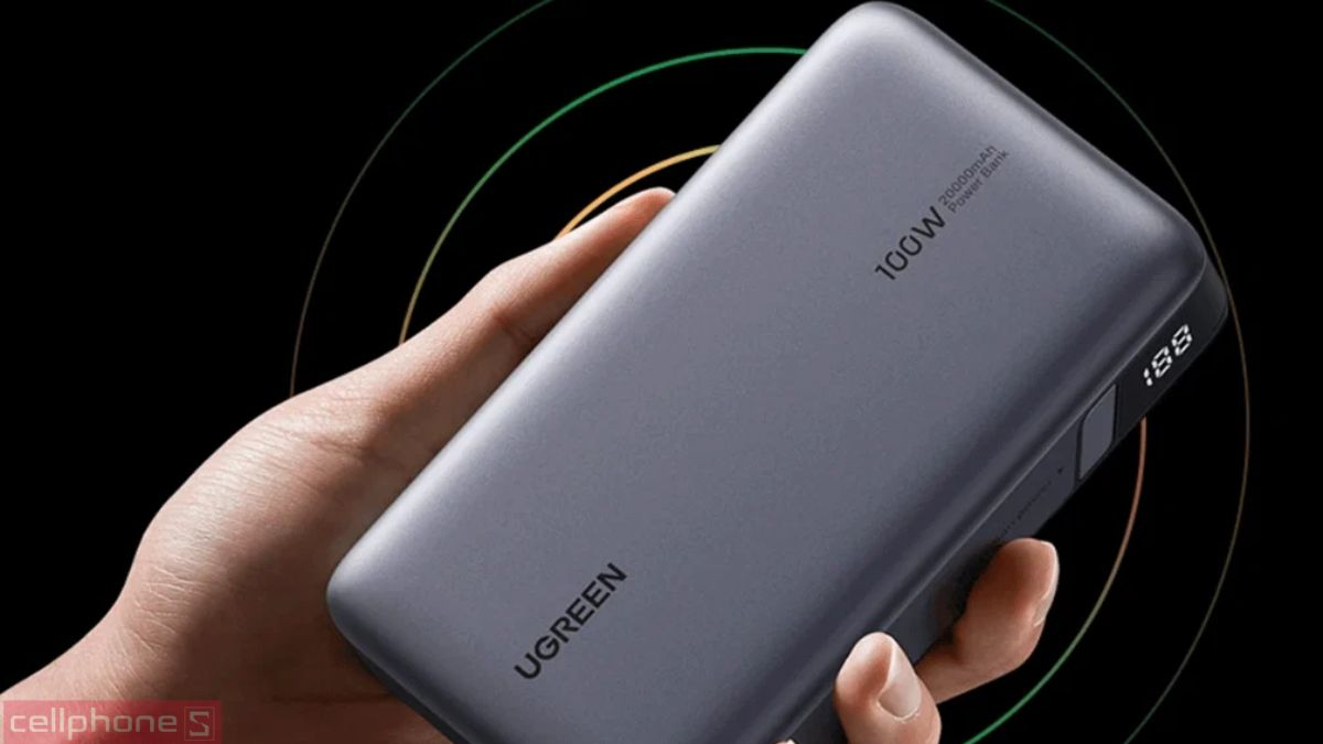 Sạc dự phòng Ugreen hai chiều Power Bank 20.000mAh 100W PB720
