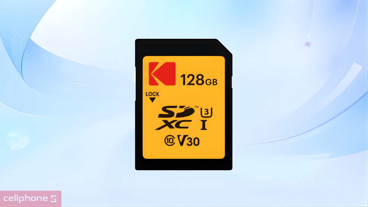 Không gian lưu trữ thẻ nhớ SD Kodak 128GB UHS-I U3/V30/A1
