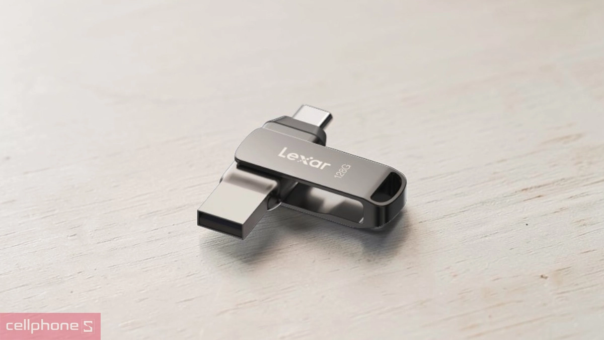 Trọng lượng USB OTG 3.2 Lexar 128GB Jumpdrive D400