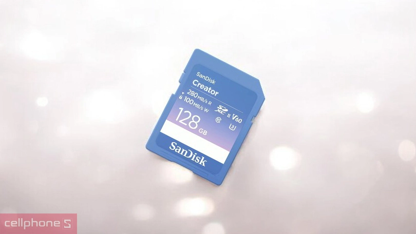 Dung lượng lưu trữ, tốc độ đọc ghi của thẻ nhớ SD Sandisk Creator 128GB