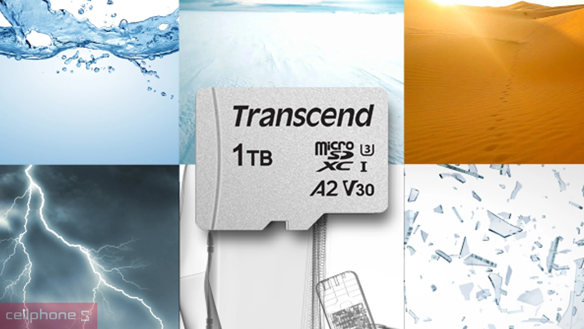 Nhiệt độ hoạt động của thẻ nhớ Micro SDXC Transcend UHS-I U1 A1 1TB kèm Adapter