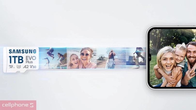 Thẻ nhớ Samsung Evo Plus SD Adapter 160MBS 1TB - Lưu trữ thoải mái, tốc độ truyền tải tiên tiến