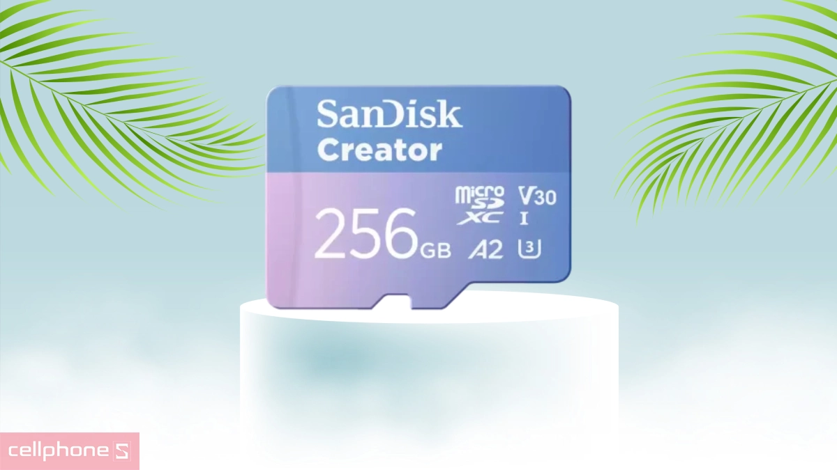 Khả năng tương thích linh hoạt của thẻ nhớ MicroSD Sandisk Creator 256GB