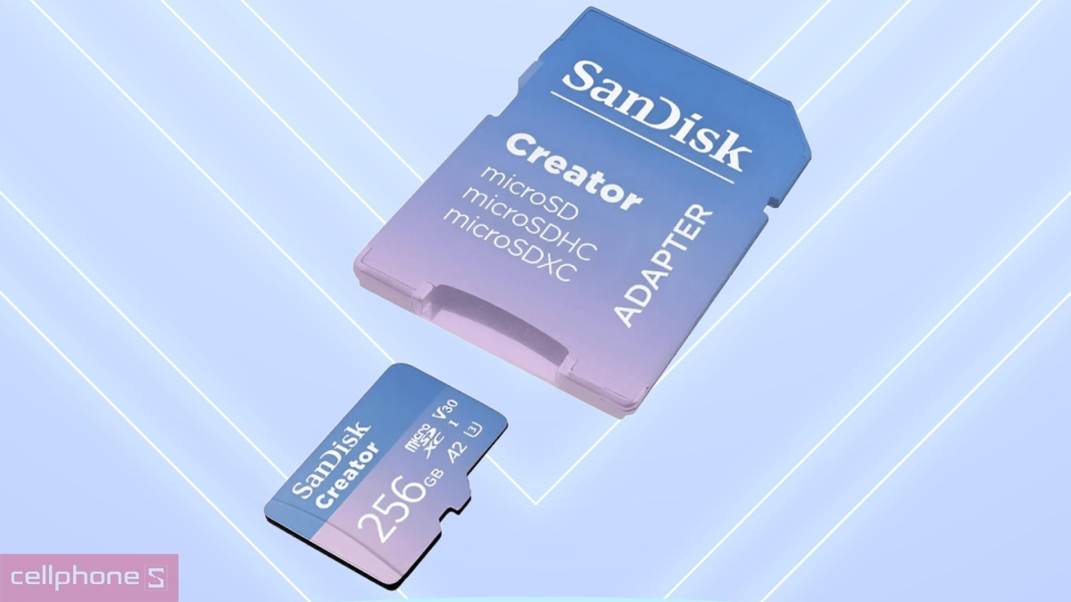 Các tính năng bổ sung tiện lợi của thẻ nhớ MicroSD Sandisk Creator 256GB