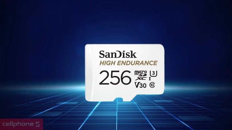 Độ bền của thẻ nhớ MicroSD Sandisk High Endurance chuyên camera 256GB