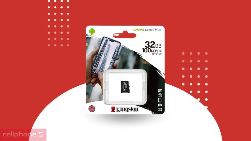 Thẻ nhớ MicroSD Kingston Class 10 32GB non adapter: ghi siêu tốc, độ bền ổn định