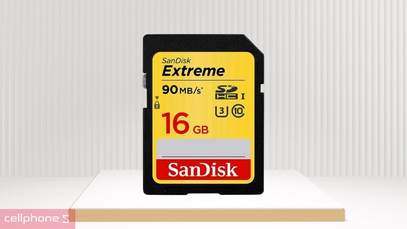 Thẻ nhớ SDHC Sandisk 16GB Extreme 90MB/s - Thẻ nhớ có tốc độ đọc và ghi vượt trội