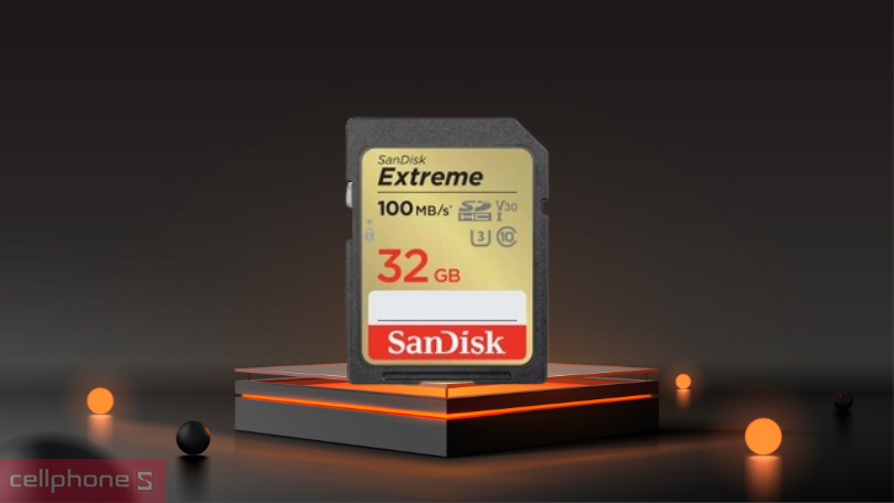 Thẻ nhớ SDHC Sandisk Extreme U3 32GB V30 100mbs - Dung lượng ổn định