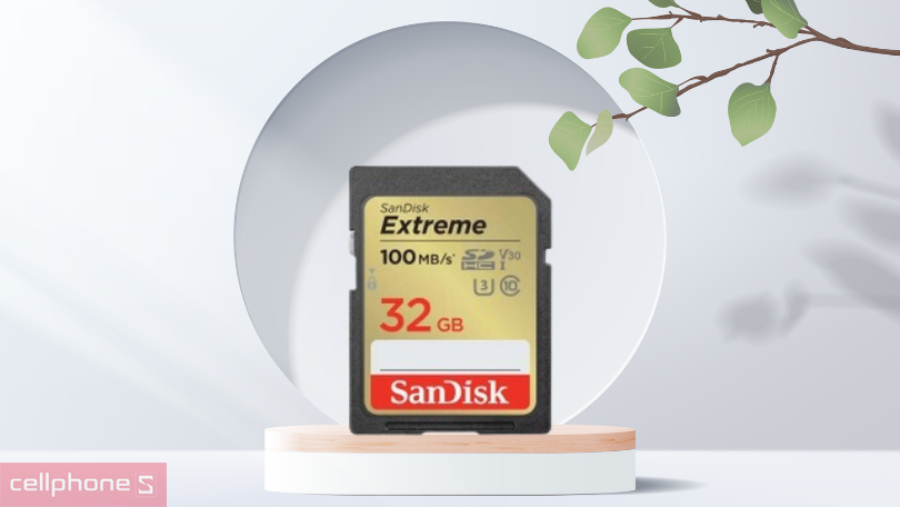 Thẻ nhớ SDHC Sandisk Extreme U3 32GB V30 100mbs - Dung lượng ổn định