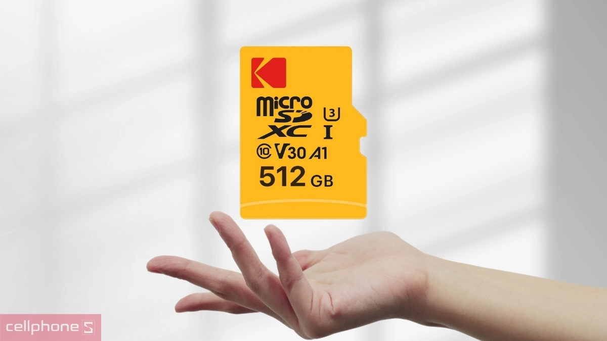 Thẻ nhớ MicroSD Kodak 512GB UHS-I U3/V30/A1 Adapter kết nối linh hoạt
