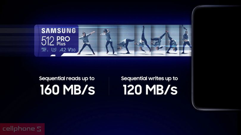 Thẻ nhớ Microsd Samsung Pro Plus 512GB bền bỉ, tốc độ ghi cực nhanh