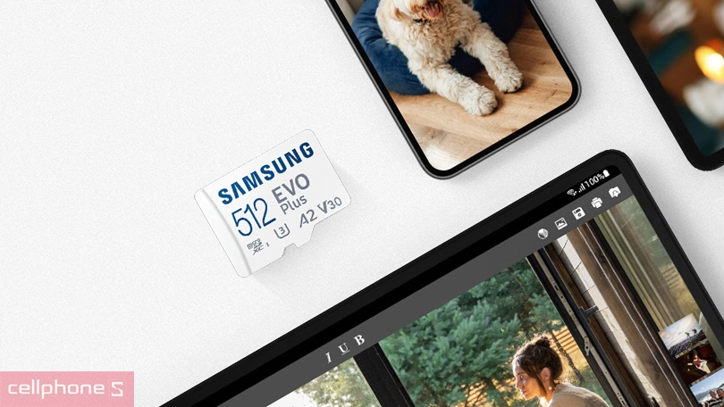 Thẻ nhớ Samsung Evo Plus SD Adapter 160MBs 512GB - Không gian lưu trữ ấn tượng