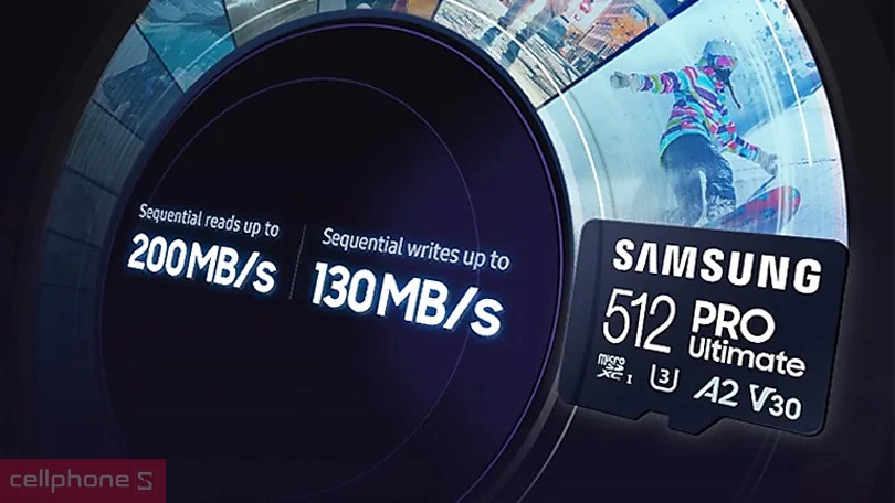 Thẻ nhớ Samsung Pro Ultimate Card Reader 200MB/s 512GB – Tốc độ tối ưu, dung lượng lưu trữ lớn