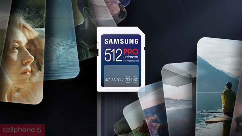 Thẻ nhớ SD Samsung Pro Ultimate Full Size SDXC 512GB - Không gian lưu trữ lớn