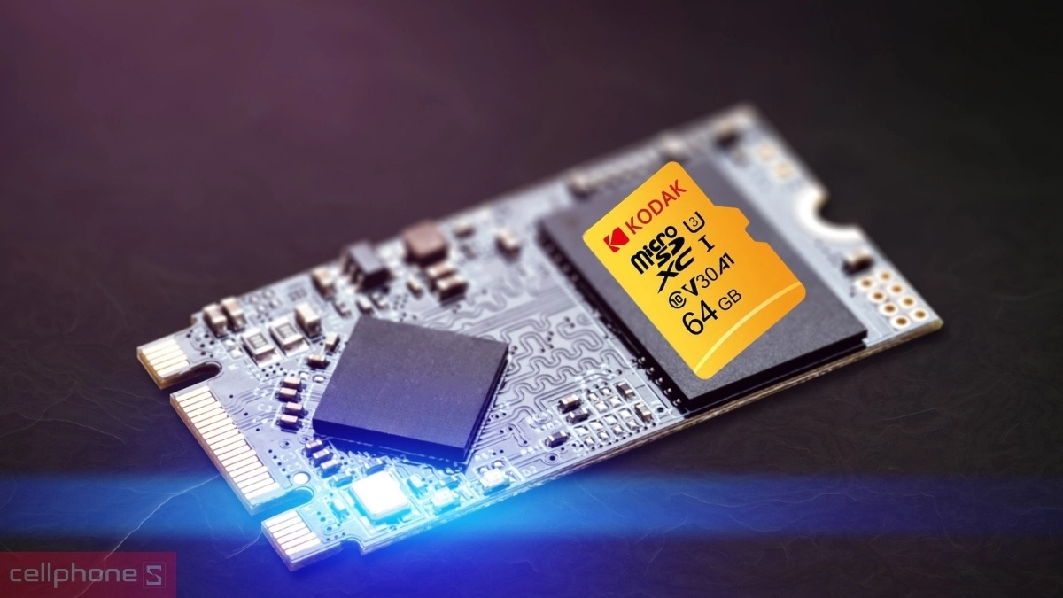 Thẻ nhớ MicroSD Kodak 64 GB UHS-I U3/V30/A1 (Adapter) kết nối linh hoạt nhiều thiết bị
