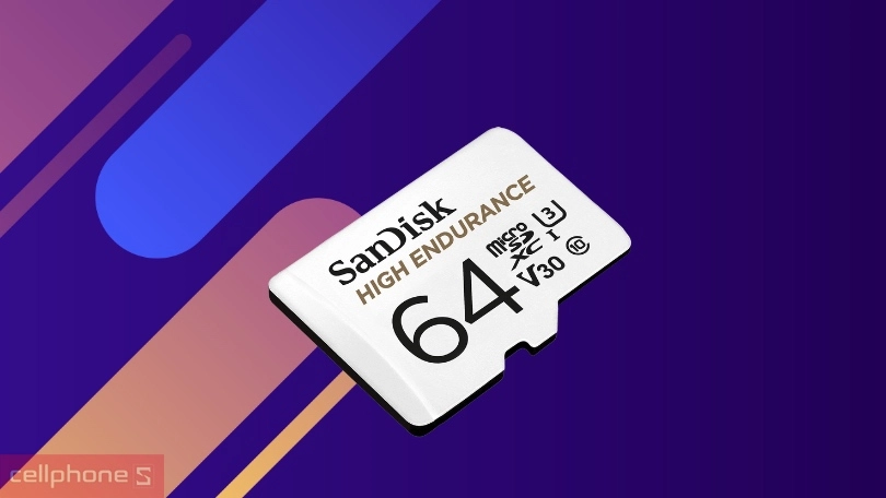 Độ bền của thẻ nhớ MicroSD Sandisk Endurance chuyên camera 64GB