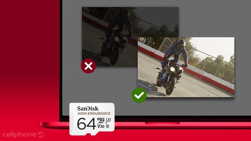 Tính năng thông minh trên thẻ nhớ MicroSD Sandisk Endurance chuyên camera 64GB