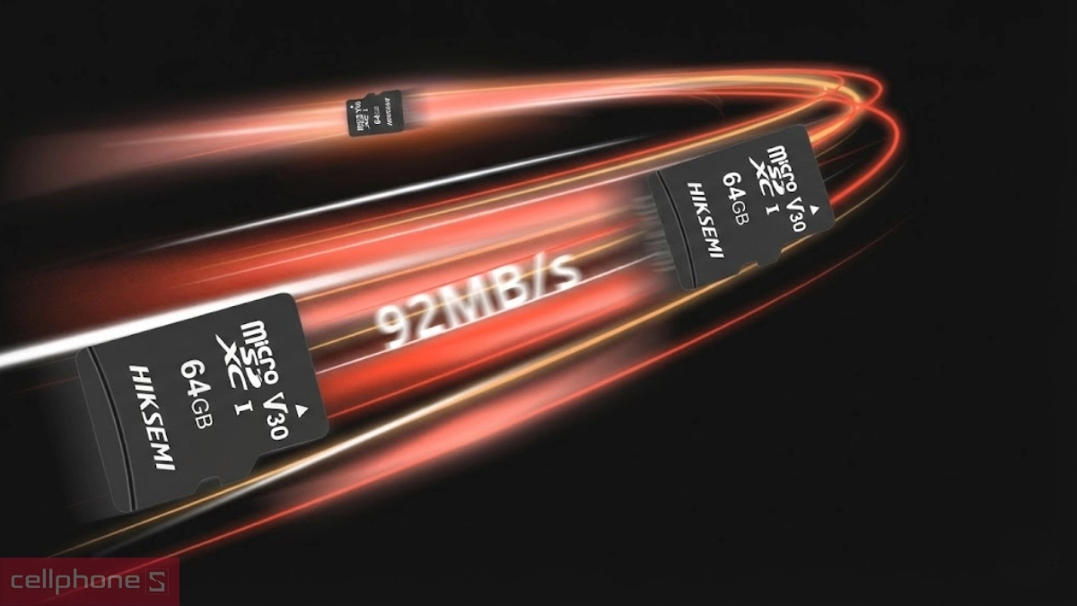 Tốc độ đọc - ghi trên thẻ nhớ MicroSD Hiksemi Neo C1 92MBs 64GB