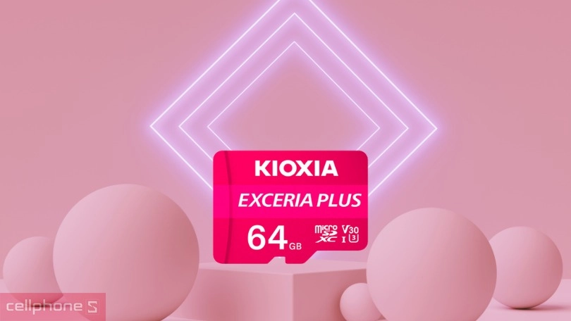 Độ tương tích thẻ nhớ MicroSD Kioxia Exceria Plus CL10 UHS-I U3 V30 4K A1 Adapter 64GB