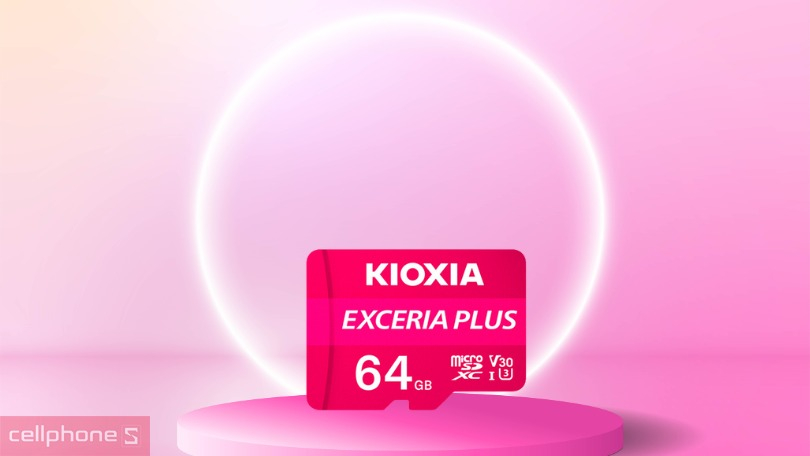 Dung lượng thẻ nhớ MicroSD Kioxia Exceria Plus CL10 UHS-I U3 V30 4K A1 Adapter 64GB
