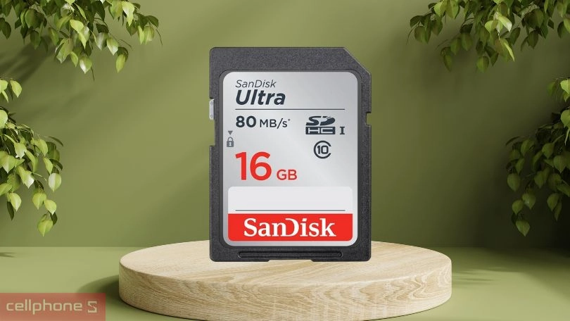 Thẻ nhớ SDHC SanDisk 16Gb Class 10 80MB/s