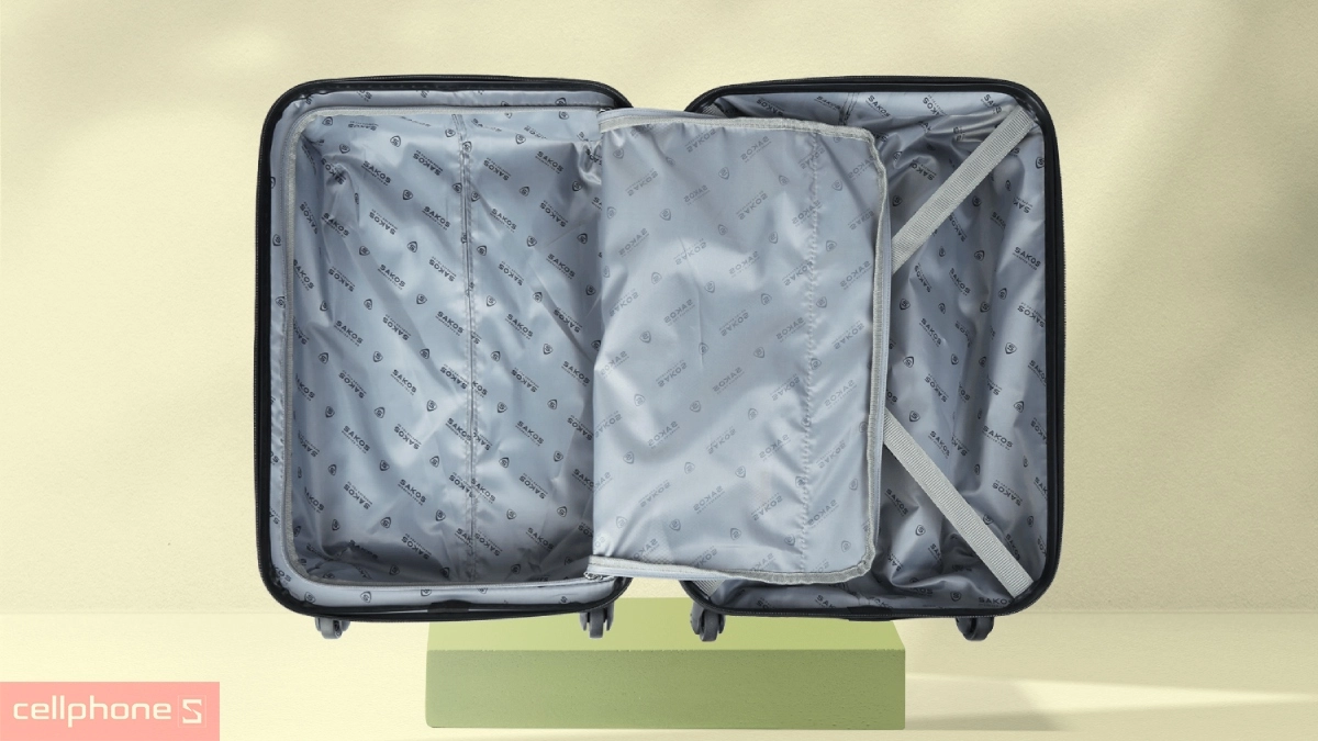 Sức chứa vali nhựa Sakos Sapphire 22