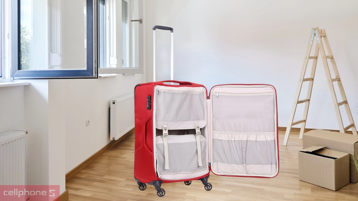 Thiết kế ngăn vali vải Sakos Elite 5 FG00