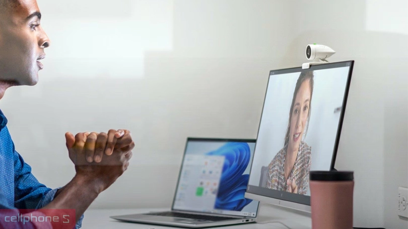 Webcam Poly Studio P5 1080P 30FPS 76U43AA - Thiết kế trang nhã, chất lượng ghi hình sắc nét