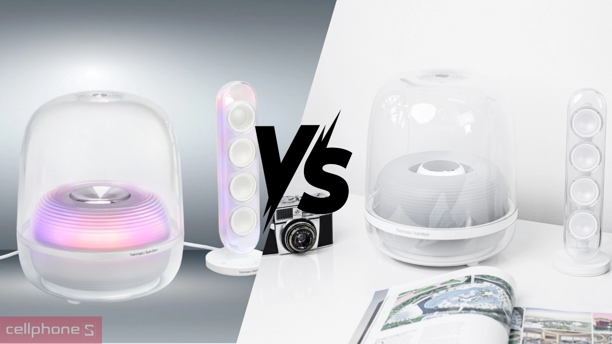 So sánh loa Harman Kardon SoundStick 5 Wifi và Harman Kardon SoundSticks 4