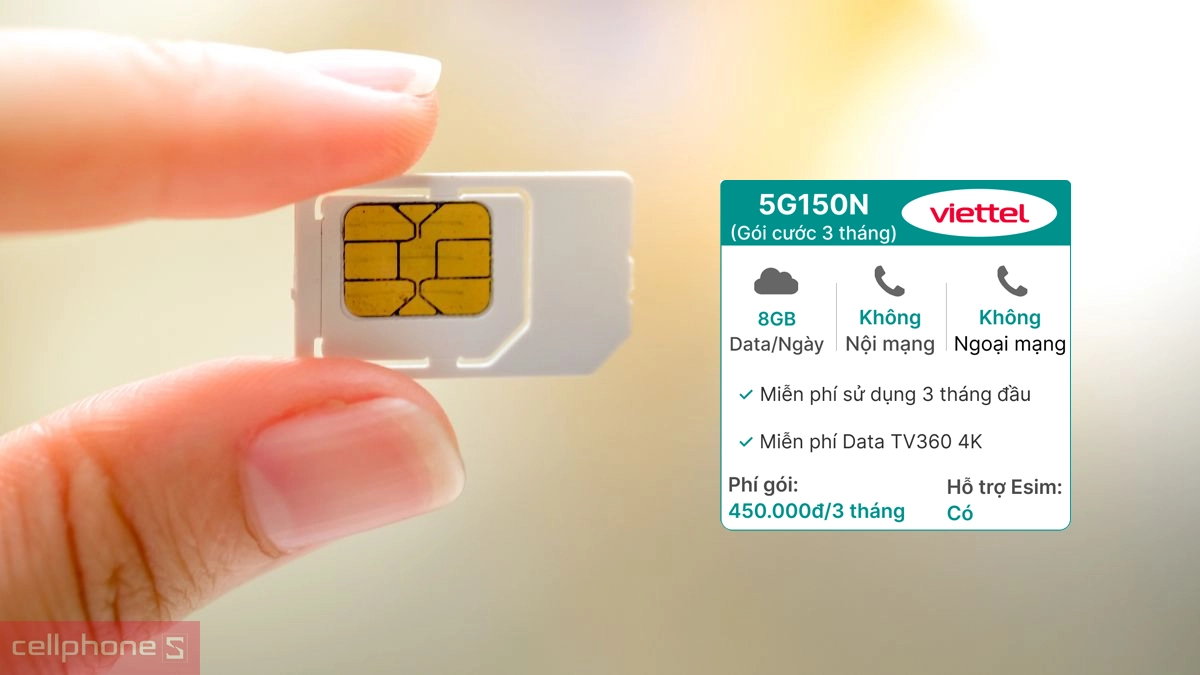 SIM data Viettel trọn gói miễn phí 3 tháng
