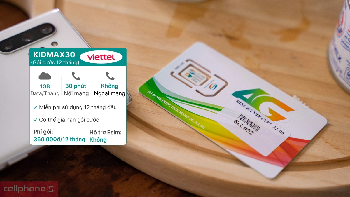 SIM Viettel trọn gói 1 năm (12 tháng)