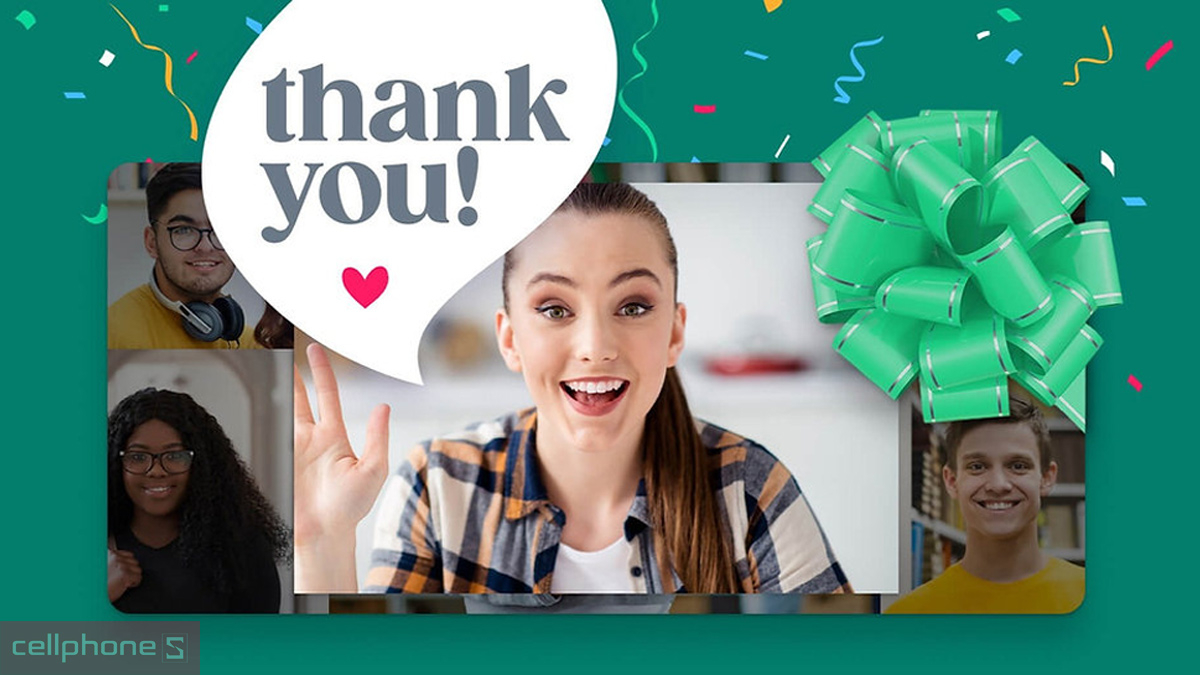 Kết hợp video lời chúc và món quà tập thể