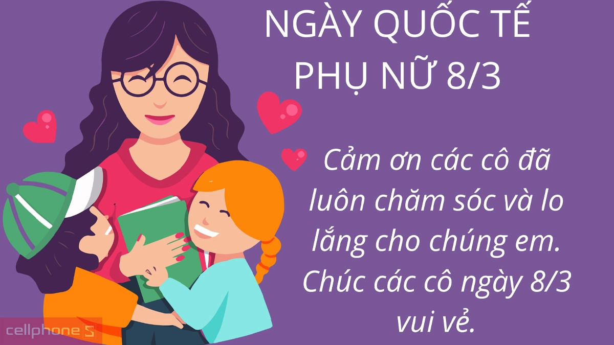 Lời chúc tập thể khi tặng quà 8/3 cho giáo viên