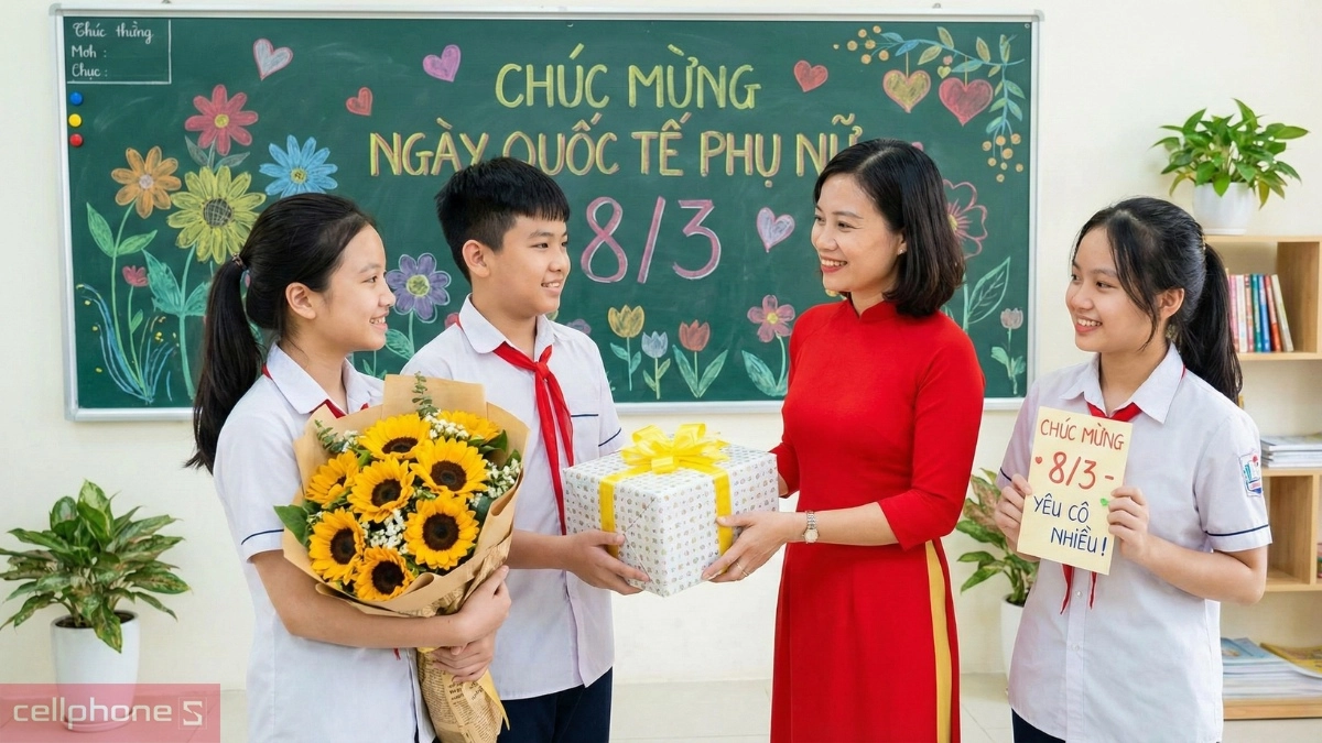 Quà 8/3 cho cô giáo Tiểu học, THCS, THPT